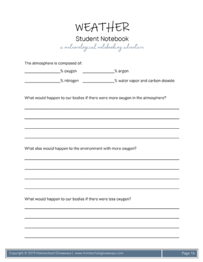 The Weather Student Notebook