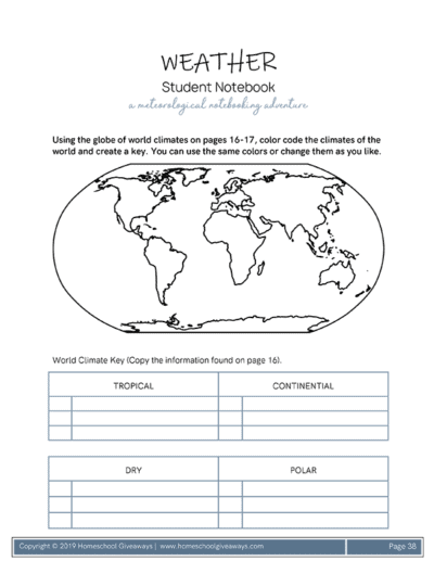 The Weather Student Notebook