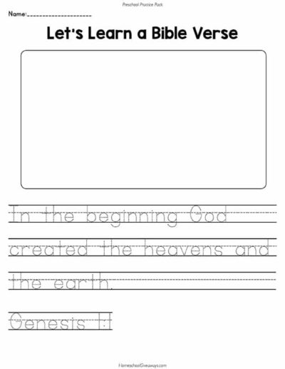 Preschool Practice Pack: 13 Weeks of Letters, Shapes, Numbers, Colors, & Bible Memory