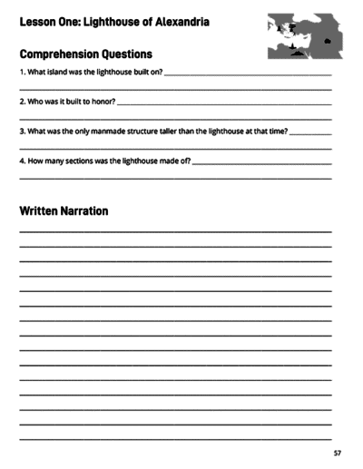 Nonfiction Reading Comprehension, Written Narration & Research