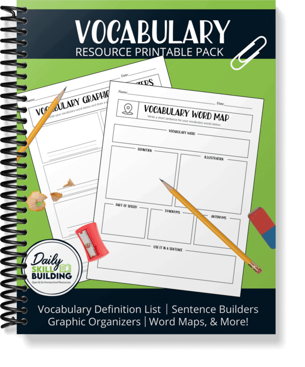 FREE Vocabulary Printable Pack