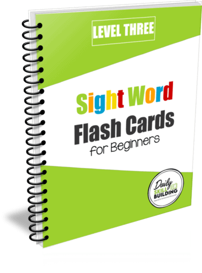 Sight Words Flash Cards for Beginners Level Three