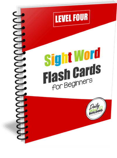 Sight Words Flash Cards for Beginners Level Four