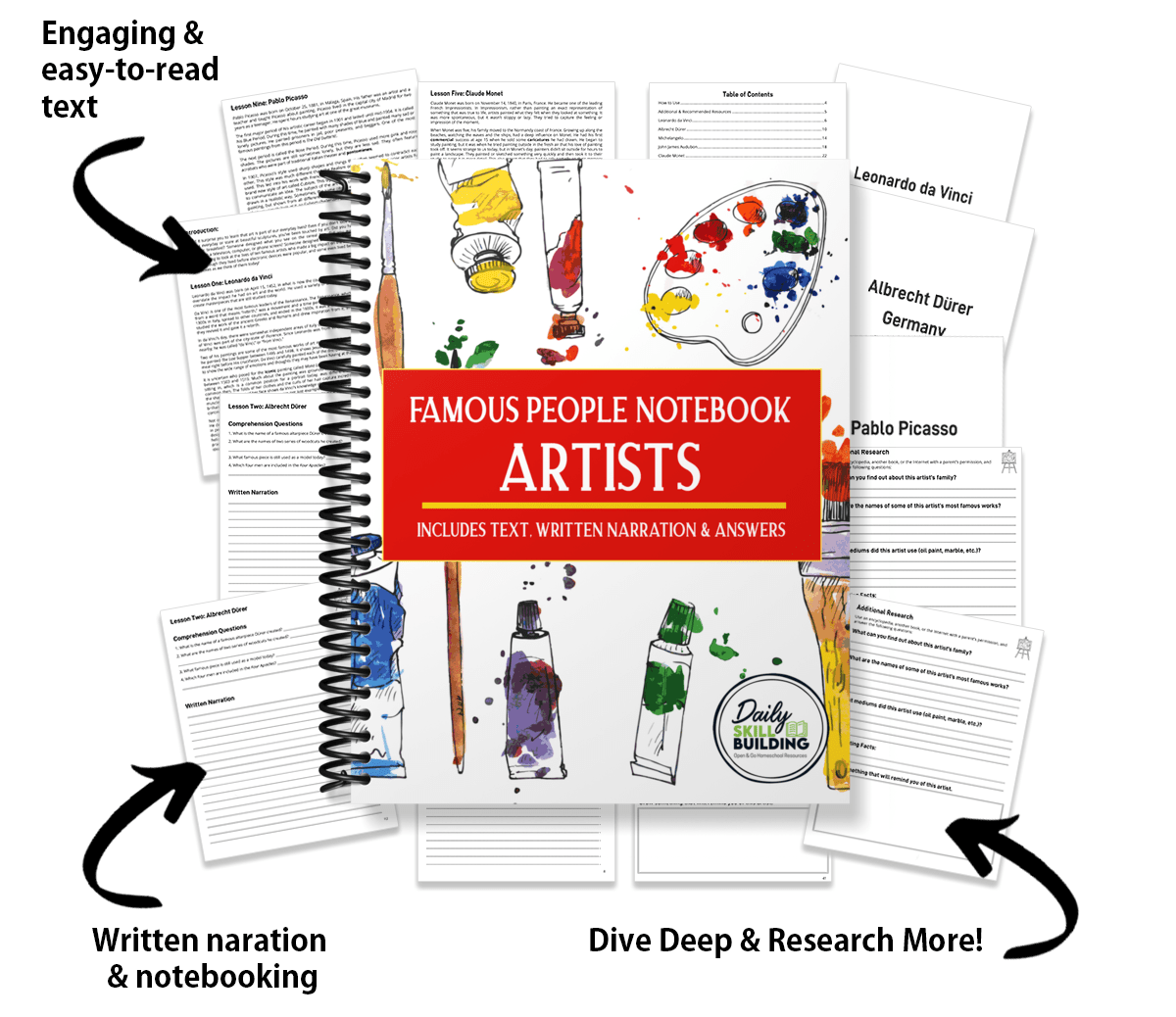 Famous People: Artists Unit Study with printable pages