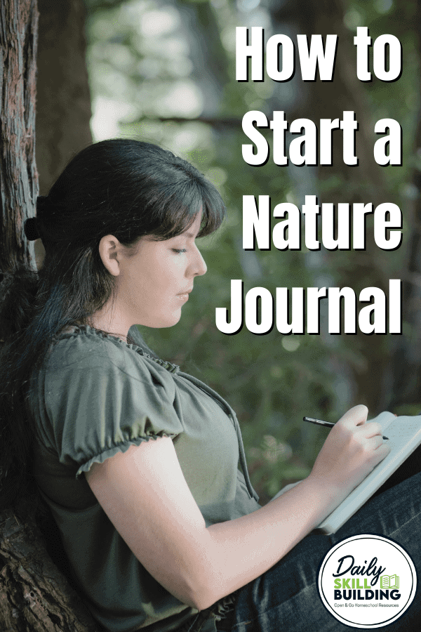 gir writing in a journal outside
