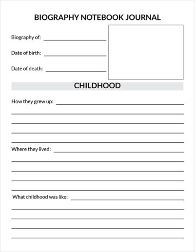Biography Notebooking Journal - Image 2