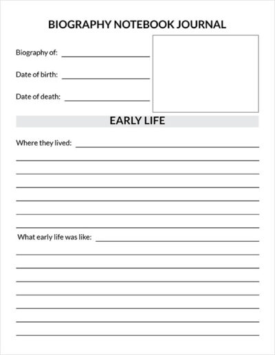 Biography Notebooking Journal - Image 4