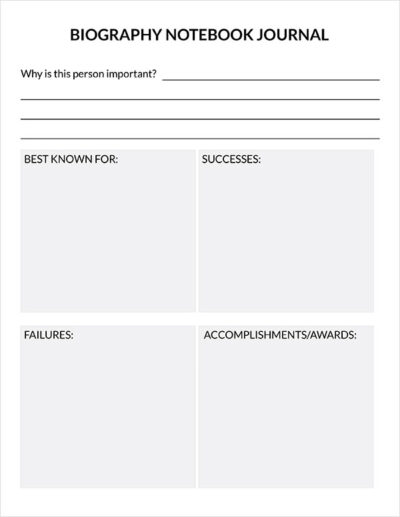 Biography Notebooking Journal - Image 6