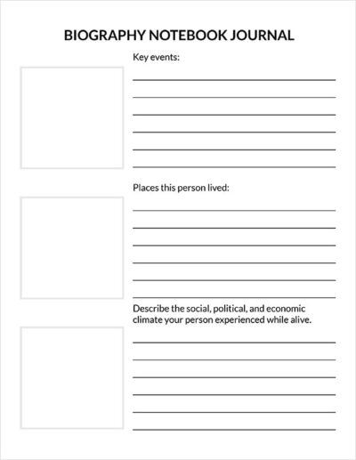 Biography Notebooking Journal - Image 8