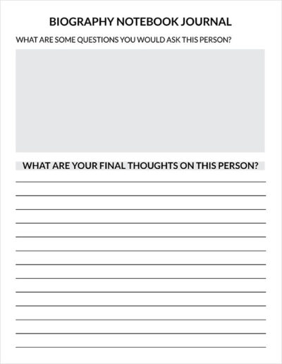 Biography Notebooking Journal - Image 10