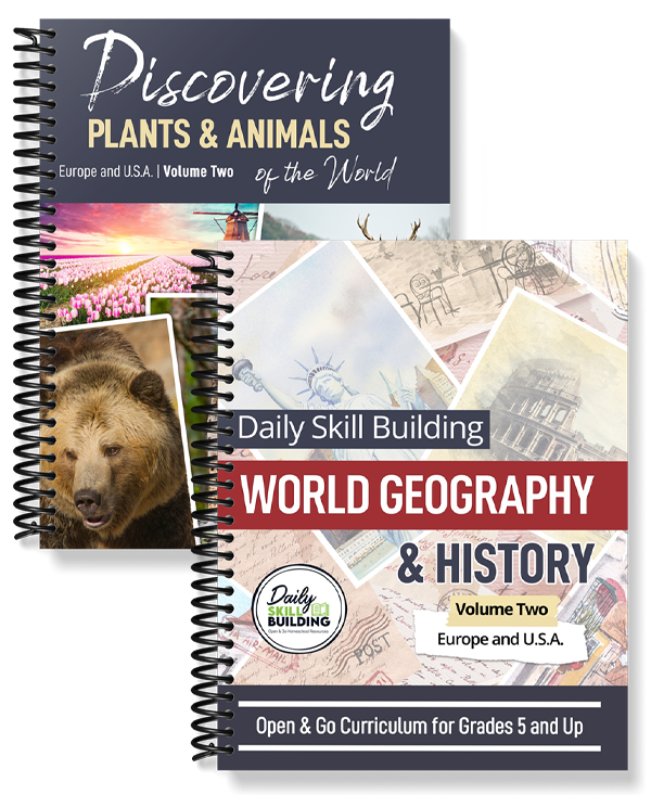 Daily Skill Building: World Geography & History Volume Two: Europe and U.S.A. plus Science Companion