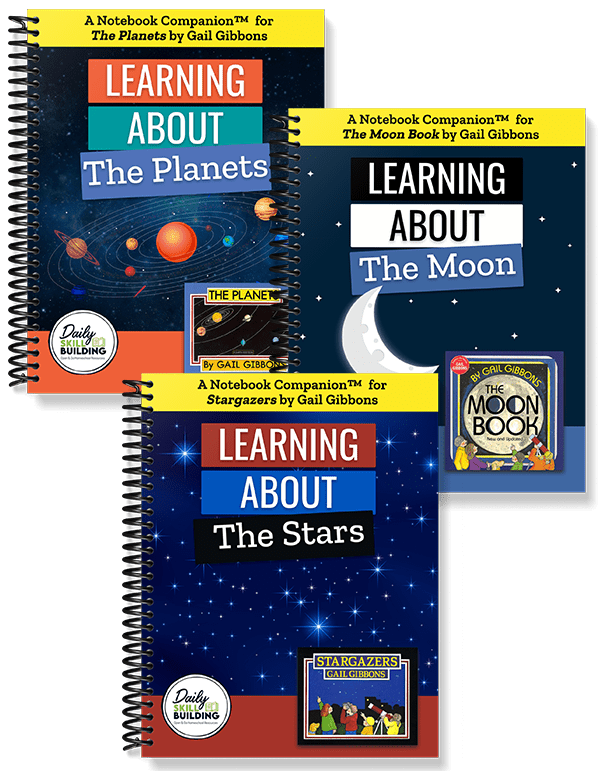 Learning About Space Set of Notebook Companions for Gail Gibbons Science Books