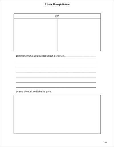 notebook page 9 for Nature School