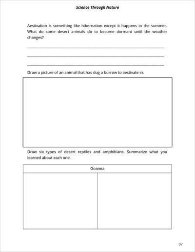 notebook page 7 for Nature School