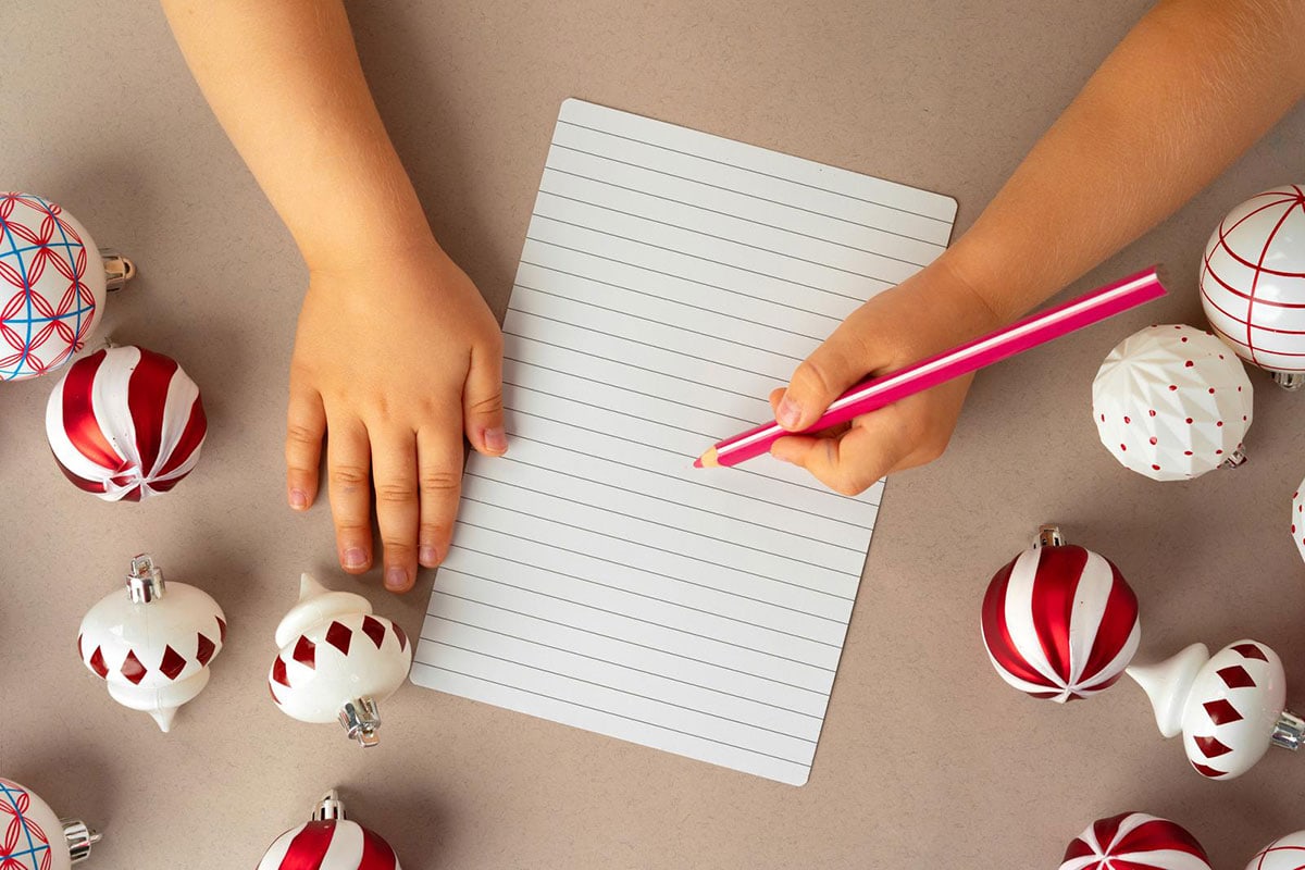 blank paper for Christmas journal