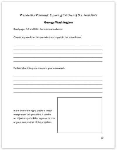Presidential Pathways Sample Notebooking Page