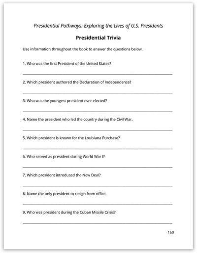 Presidential Pathways Sample Notebooking Page