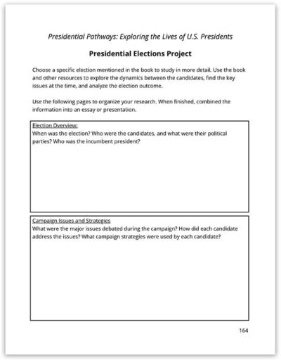 Presidential Pathways Sample Notebooking Page