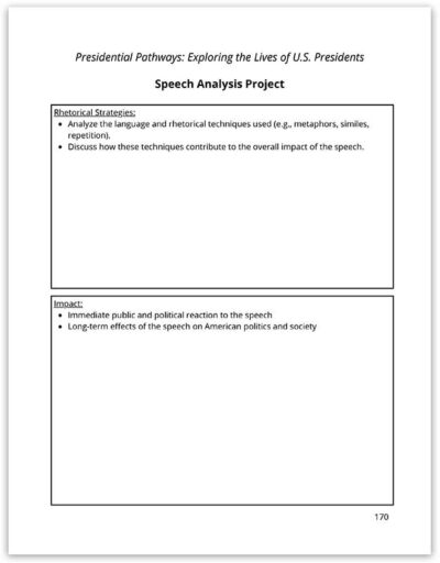 Presidential Pathways Sample Notebooking Page