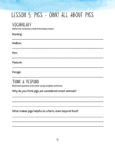 Farmyard Friends: Farm Animal Unit Study for K-5 - Image 11